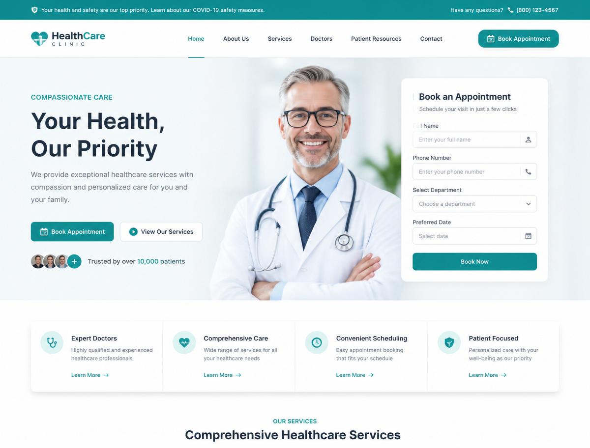 Clarity Clinic website design