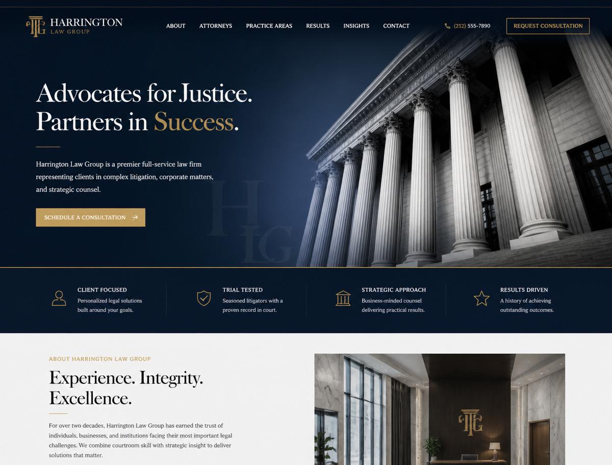 Meridian Law website design